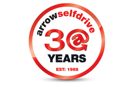 Arrow Self Drive 30th Logo